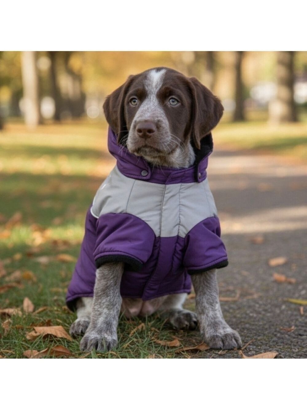 Dog Jacket Large Purple Gray #DGC11